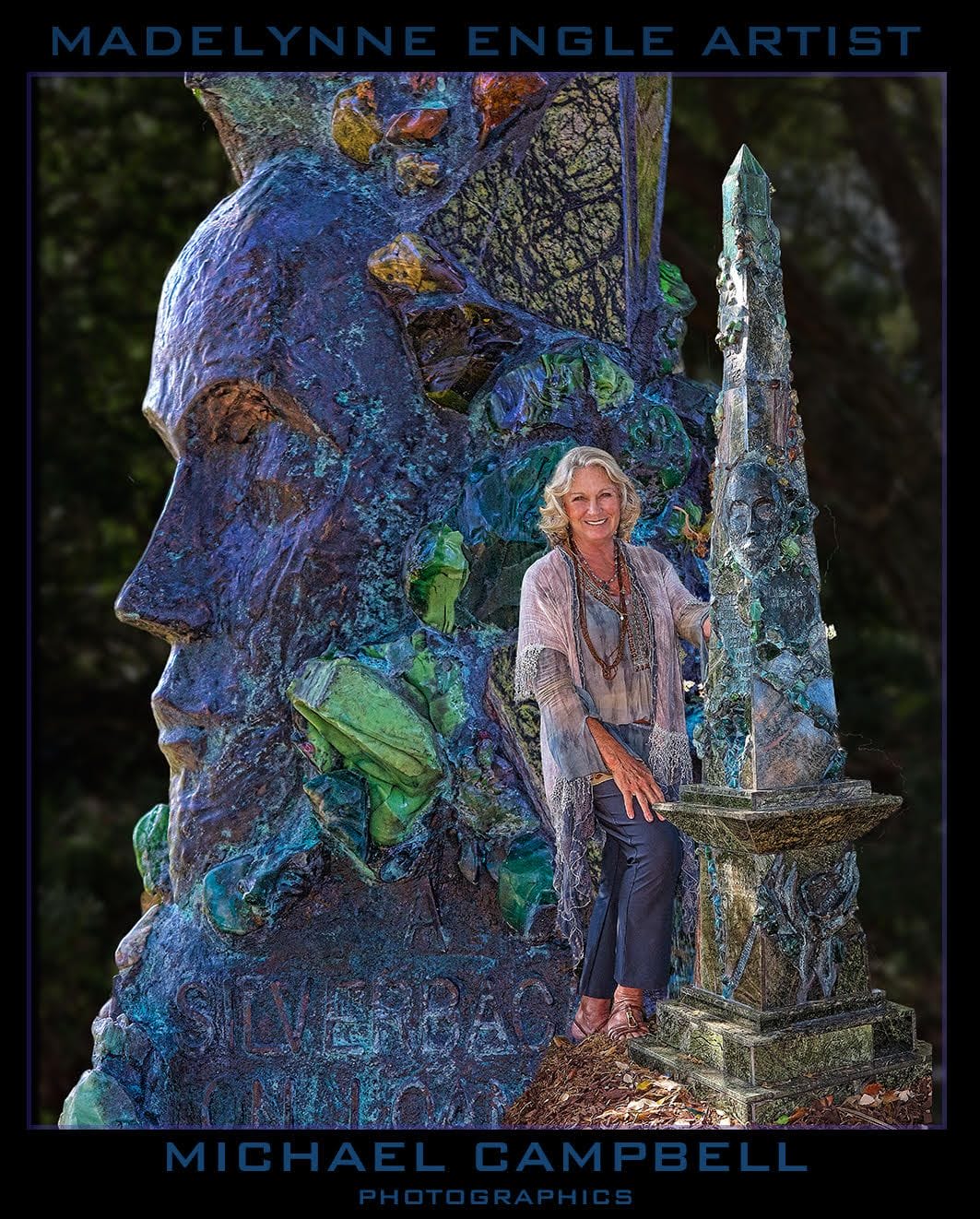 Engle With Rain Forest Sculpture