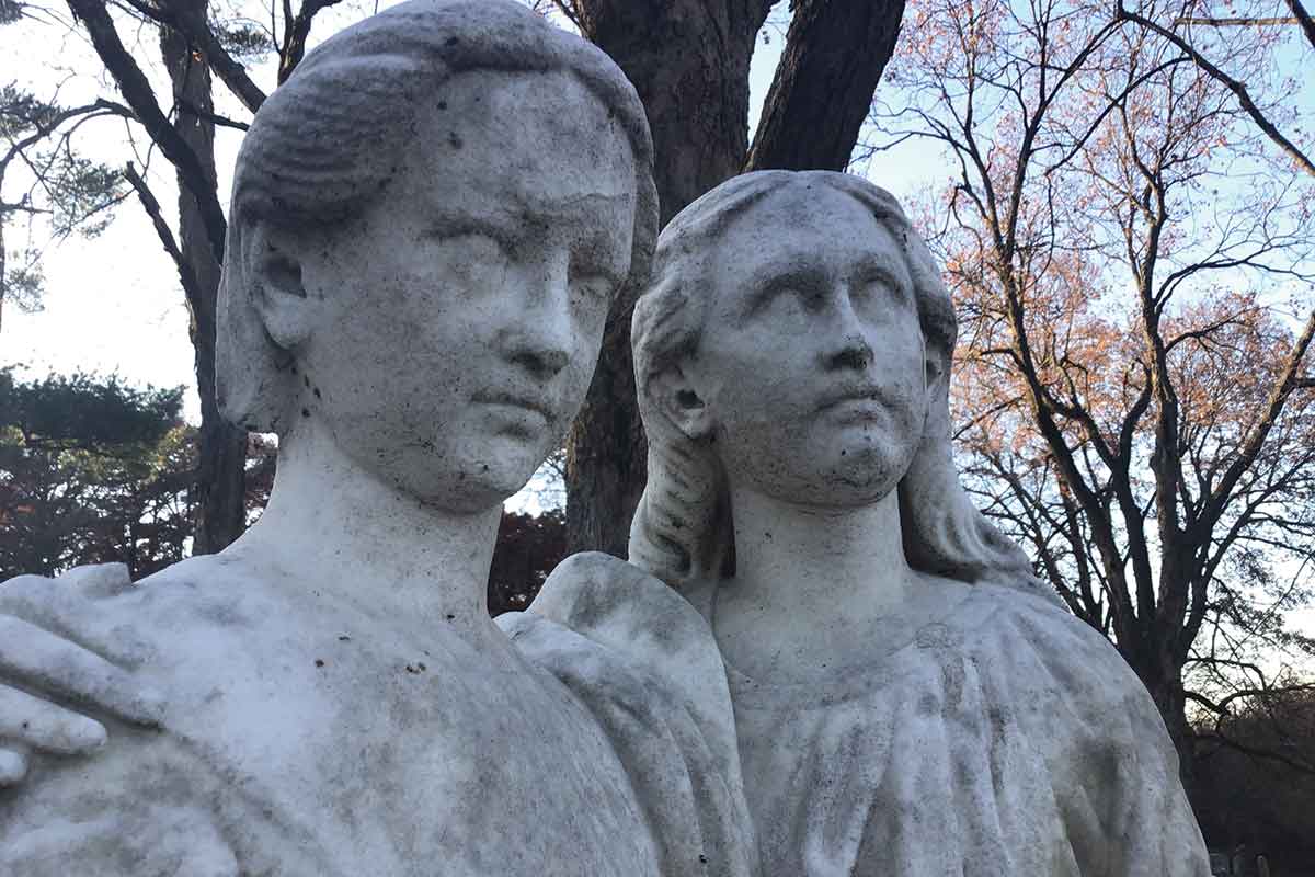 Kate Tracy Monument Bust View