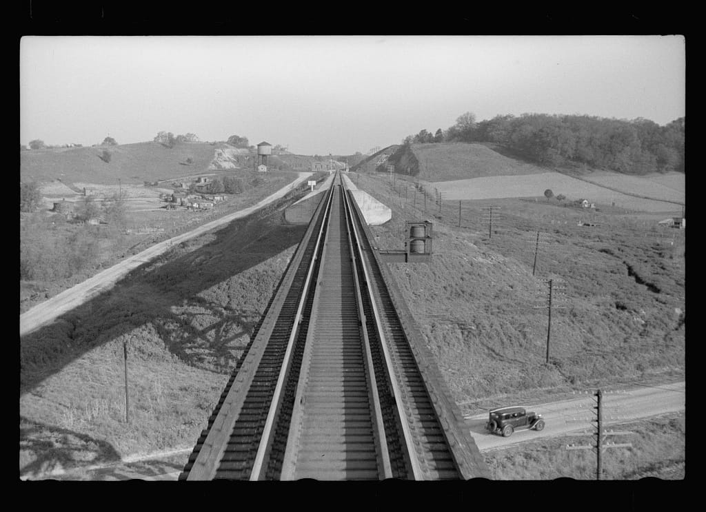 September 24 St Charles Railroad Bridge Via Library Of Congress Credit John Vachon