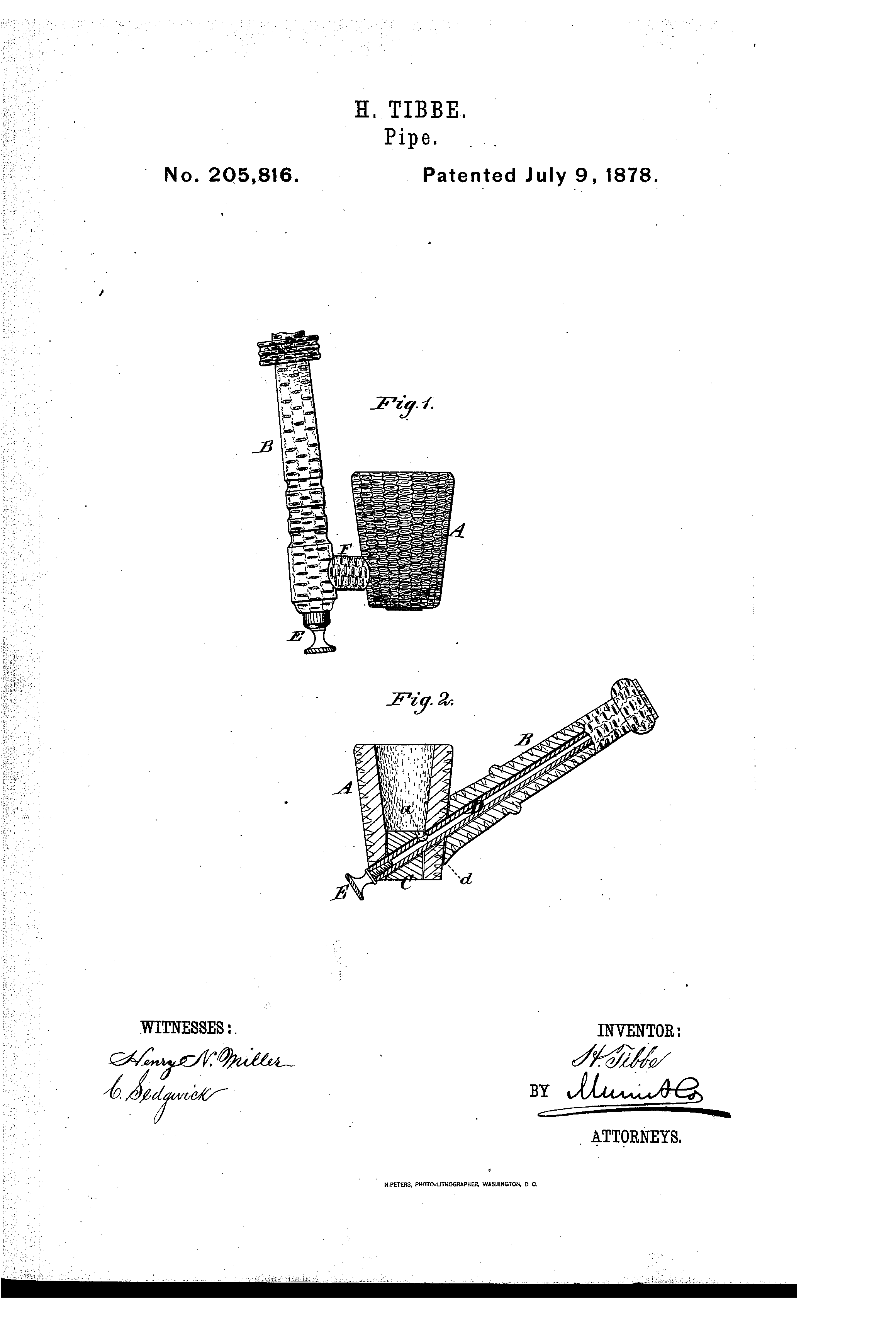 Missouri Meerschaum Corn Cob Pipe Patent