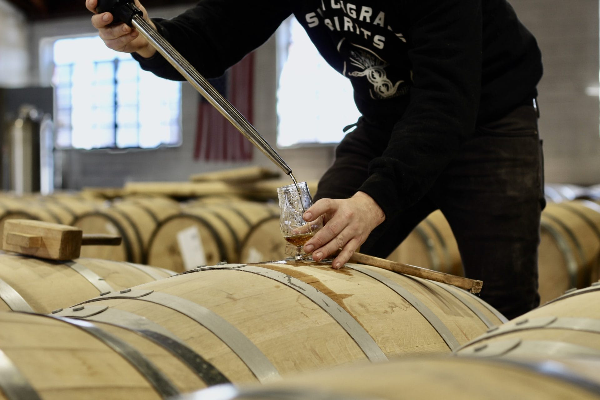 Tasting switchgrass spirits